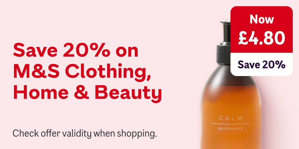 20% Off M&S Clothing, Home & Beauty