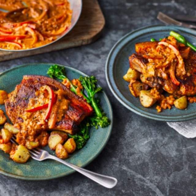 Tom Kerridge’s Paprika Pork Chops with New Potatoes