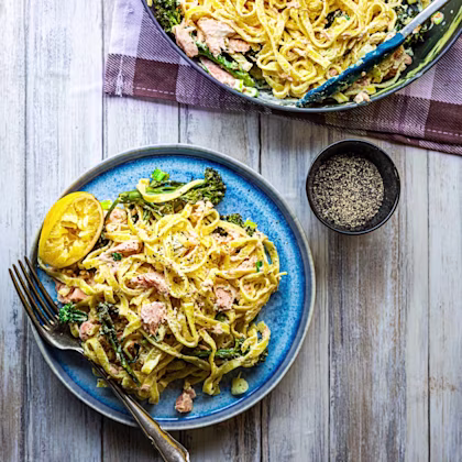 Salmon and Broccoli Pasta