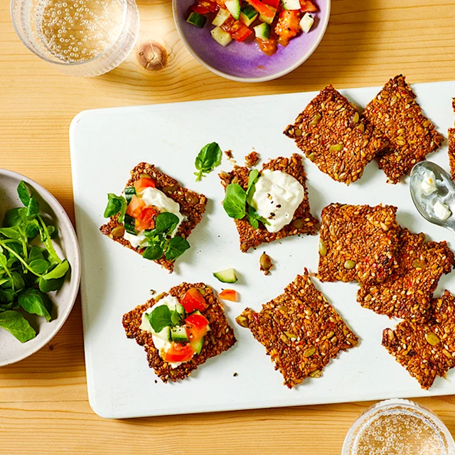 Sundried Tomato and Flax Seed Crackers