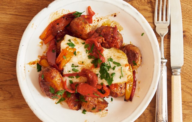 Cod and Pepper Traybake