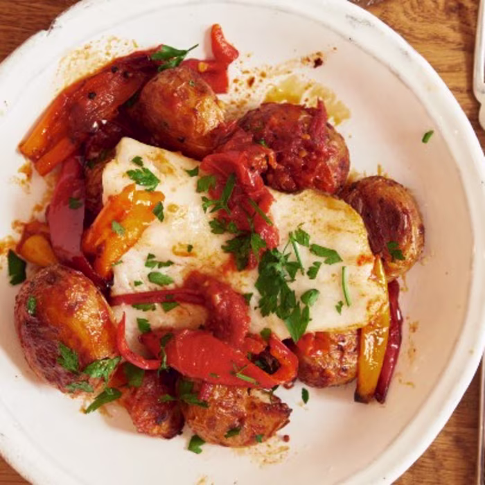 Cod and Pepper Traybake