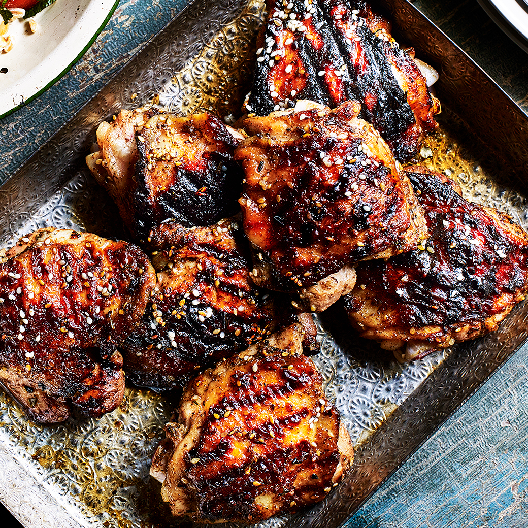 Honey za'atar sticky chicken