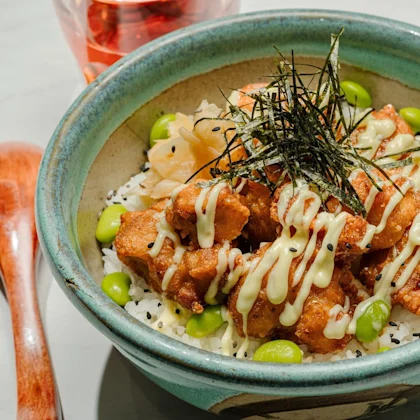 Japanese Fried Chicken Teriyaki Rice Bowl
