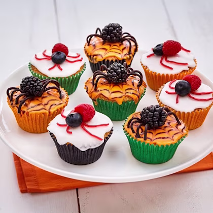 Berry Spooky Halloween Cupcakes