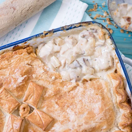 Chicken & Chestnut Mushroom Pie