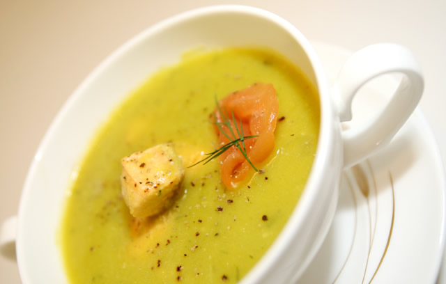 Saffron Salmon Soup
