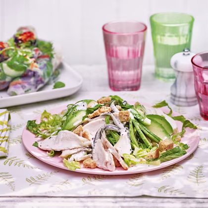 Roast chicken caesar salad