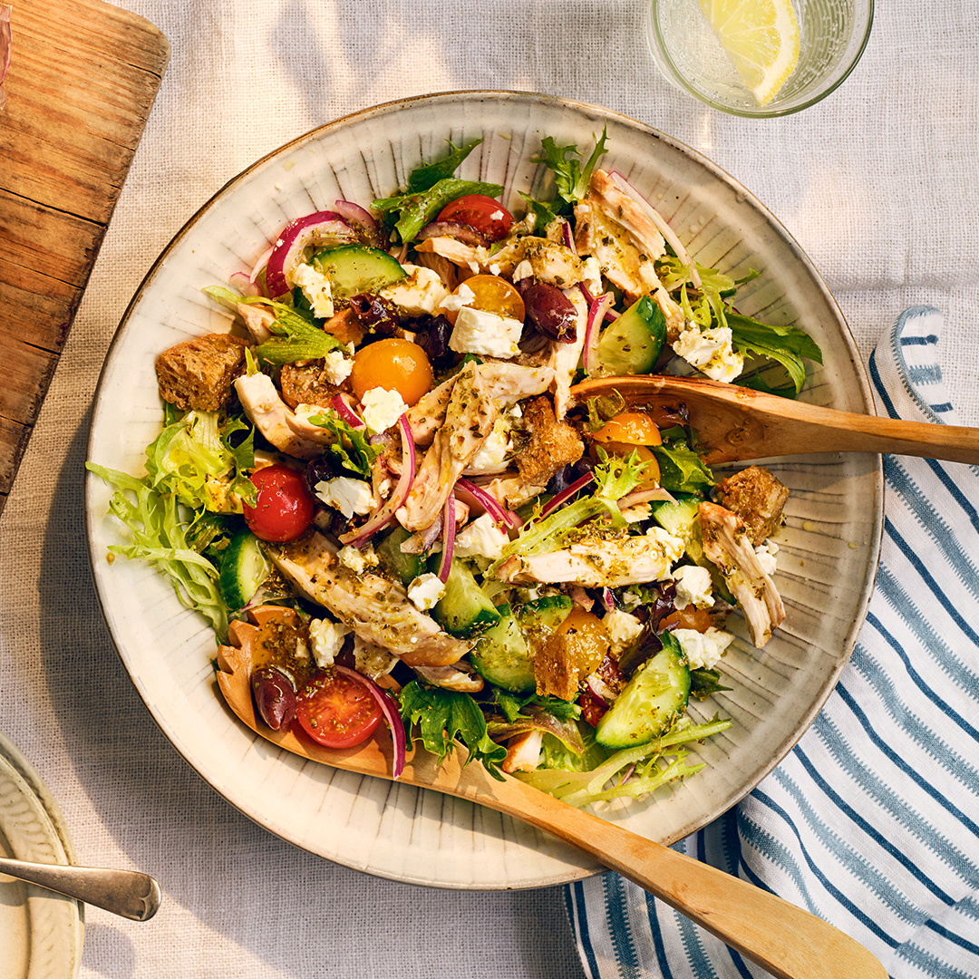 Roast Chicken and Feta Salad