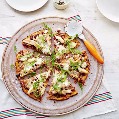 Cauliflower Crust Chicken and Four Cheese Pizza