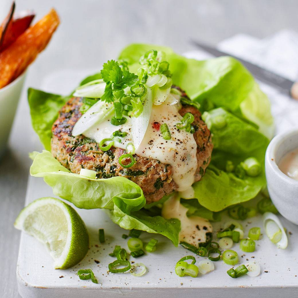 Turkey Burgers with Chilli Lime Mayo