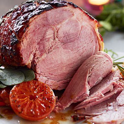 Gammon with a smoked mustard glaze