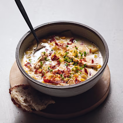 Chicken Leek Sweetcorn Chowder Bacon Bits
