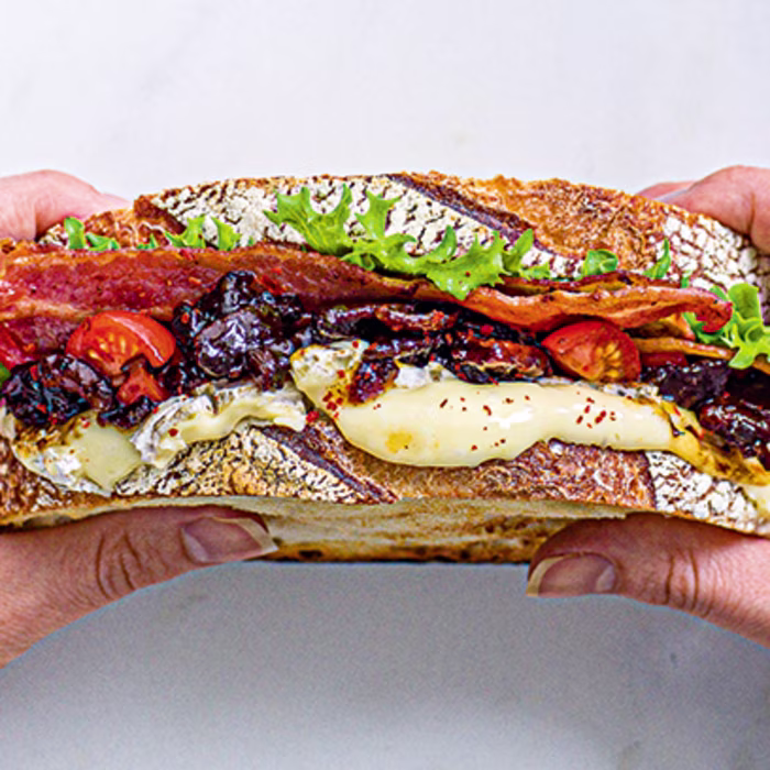 Bacon Jam and Brie Sandwich