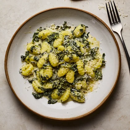 Cheesy Spinach Gnocchi