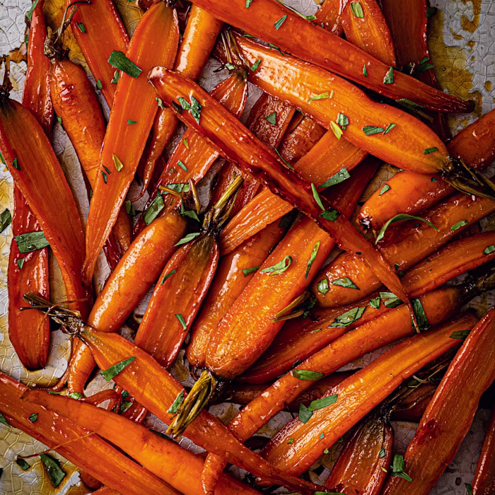 Carrots with a Sticky Cider Glaze