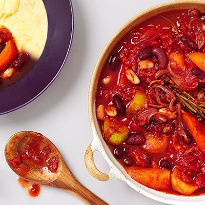 All-In-One Bean Stew with Polenta