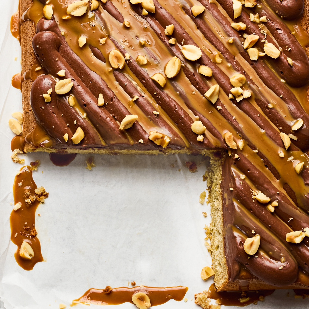 Chocolate and Peanut Traybake