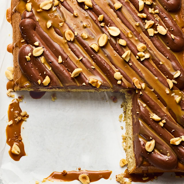 Chocolate and Peanut Traybake