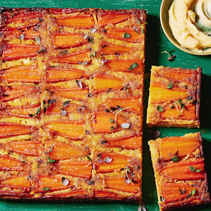 Carrot Cornbread with Hot Honey Butter