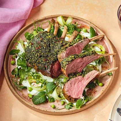 Herb-crusted Rack of Lamb with Sheep’s Milk Labneh