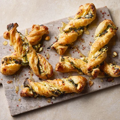 Creamed Spinach and Feta Twists