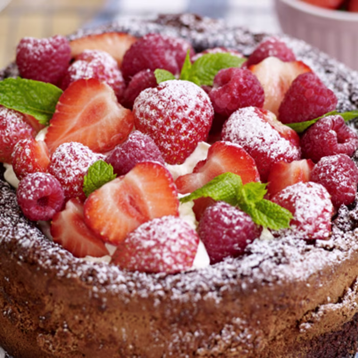 Chocolate Cake with Strawberries - Gluten free
