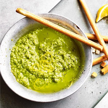 Artichoke & Basil Dip with Grissini