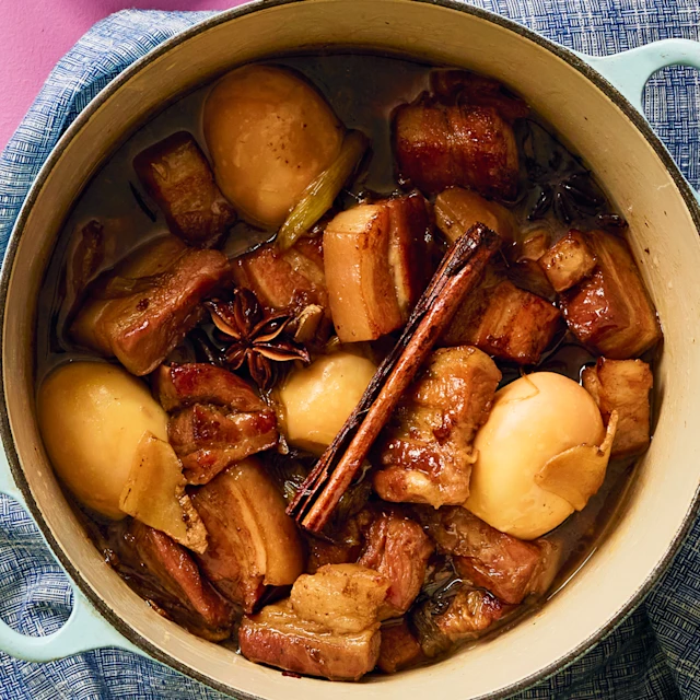 Red-Braised Pork Belly and Eggs