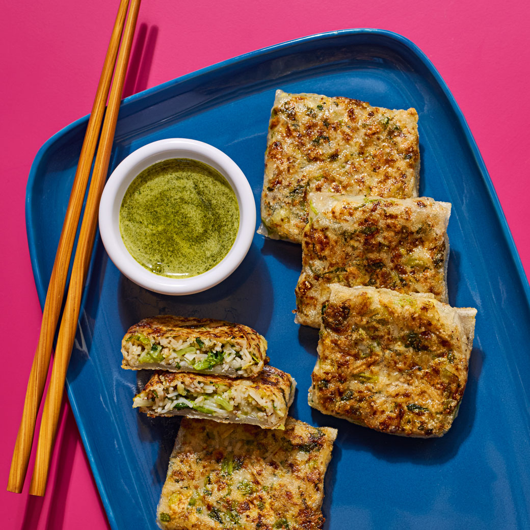 Crispy Veg Parcels with Chilli and Lime Dipping Sauce