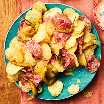 Salami and Pickled Green Chilli Crisps