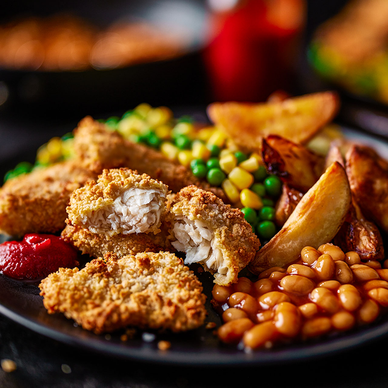 Air Fryer Fish Nuggets with Wedges