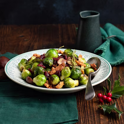 Brussels Sprouts with Smoky Tempeh