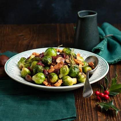 Brussels Sprouts with Smoky Tempeh