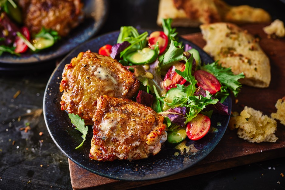 Tom Kerridge’s Crispy Truffle Butter Chicken Thighs
