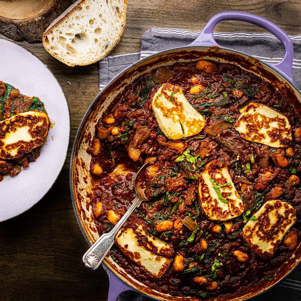 Bean and Halloumi Stew