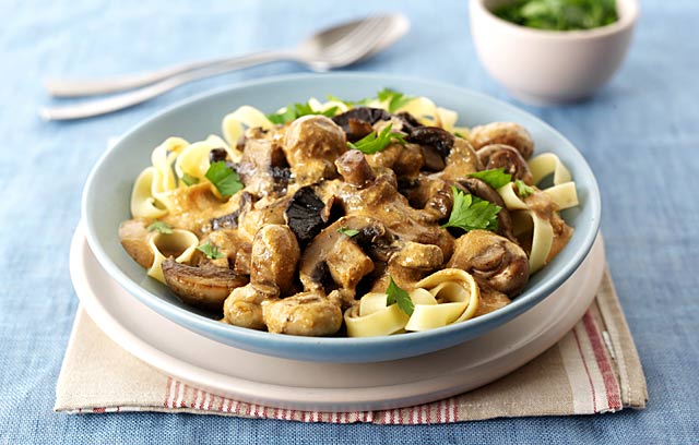 Creamy Mushroom Tagliatelle Stroganoff