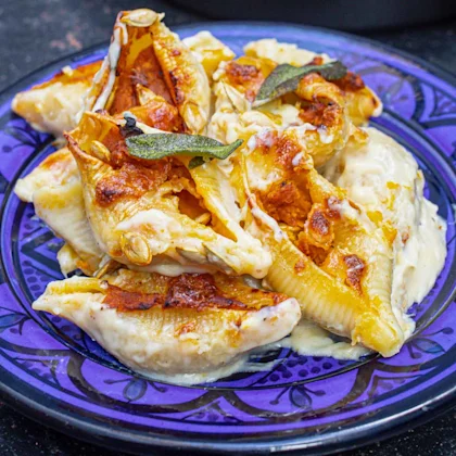 Leftover pumpkin stuffed shells recipe