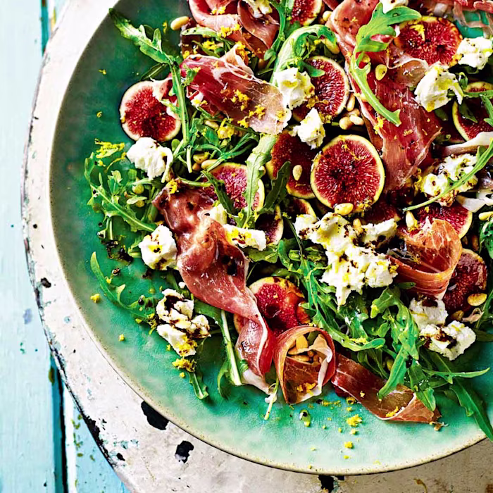Goat’s Cheese, Prosciutto, Fig and Balsamic Salad