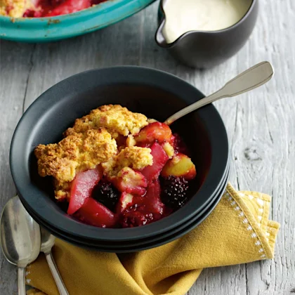 Autumn fruit polenta cobbler