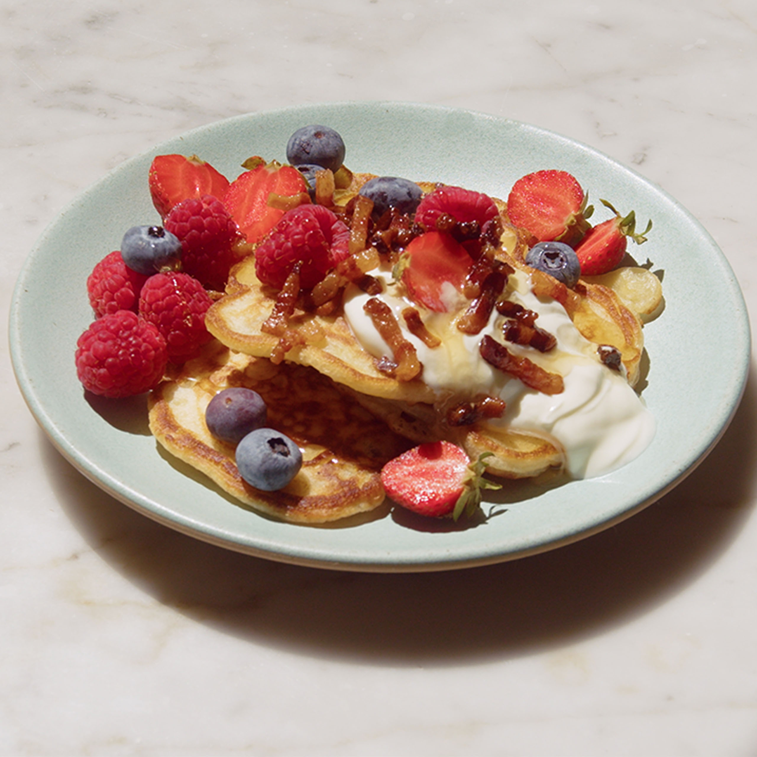 Fruity Pancetta Pancakes