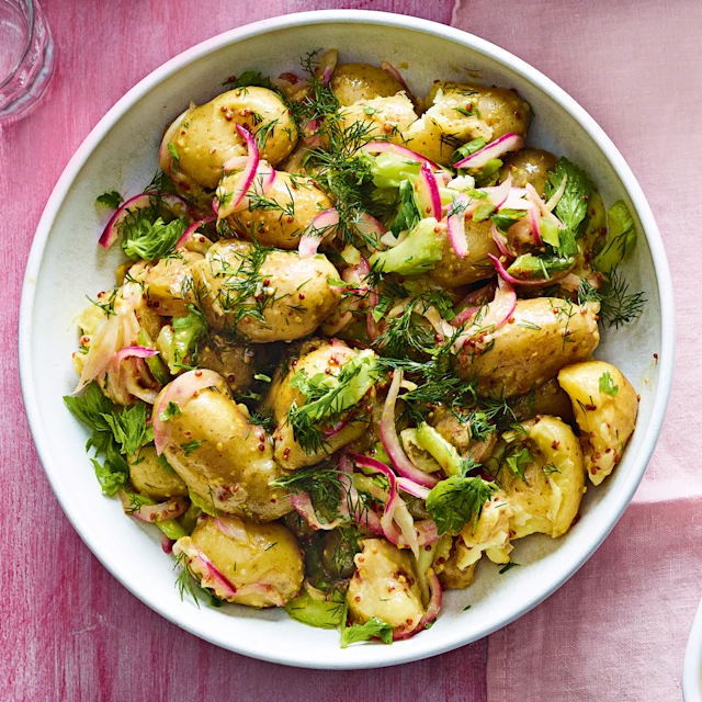 Warm Lemon and Mustard Potato Salad