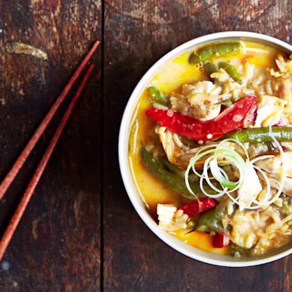 Thai Curried Chicken, Vegetable and Coconut Soup
