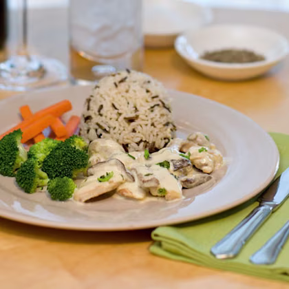 Chicken in Lemon and Rosemary with Wild Rice Mix