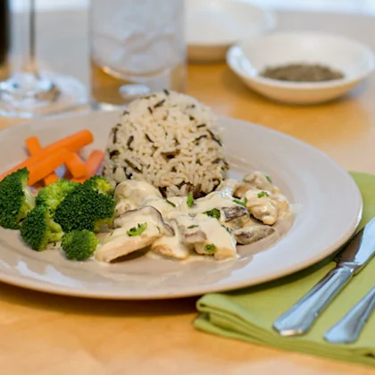 Chicken in Lemon and Rosemary with Wild Rice Mix