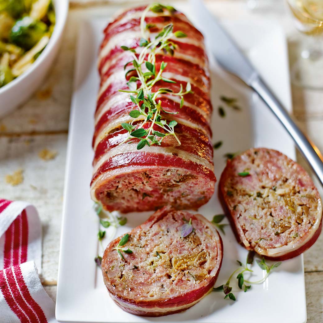 Sausage, Pork, Fig and Thyme Stuffing Roll