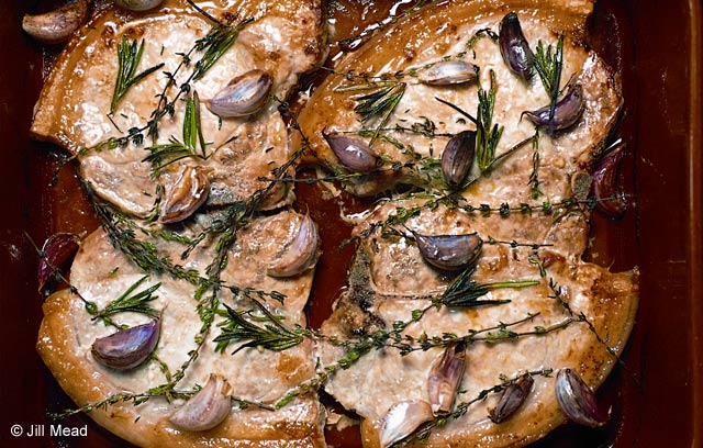 Baked Pork Chops with a Piquant Sauce