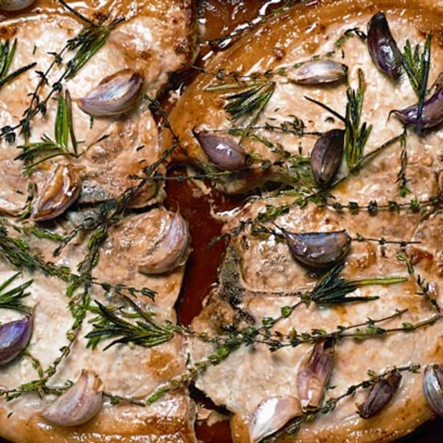 Baked Pork Chops with a Piquant Sauce