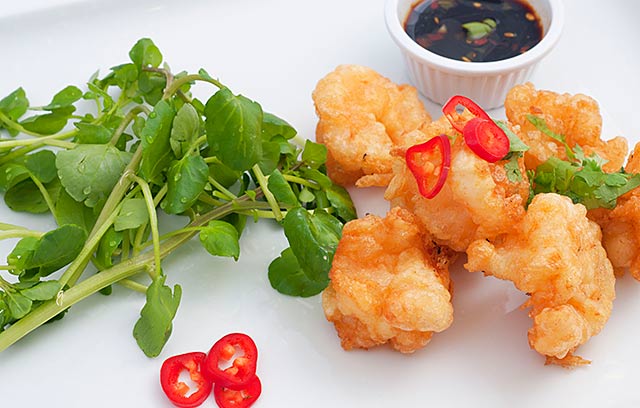Prawn Tempura with a Soy and Chilli Dip