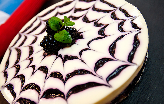 Blackberry Swirl Cheesecake